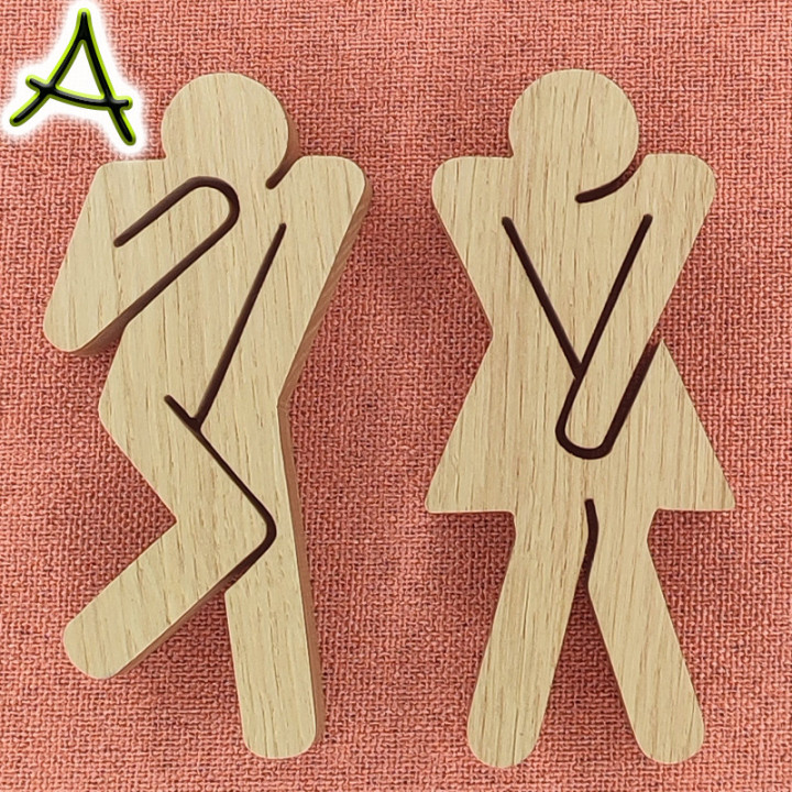 plaque de porte humoristique envie pressante pour porte de toilette