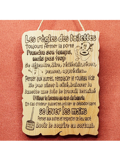 tableau humoristique WC