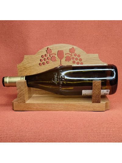 Porte bouteille bois grappe de raisin