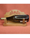 Porte bouteille bois grappe de raisin