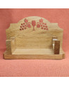 Porte bouteille bois grappe de raisin