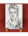Gravure sur ardoise d'Elvis Presley