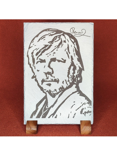 Gravure sur ardoise de Renaud