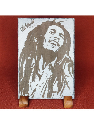 Gravure sur ardoise de Bob...