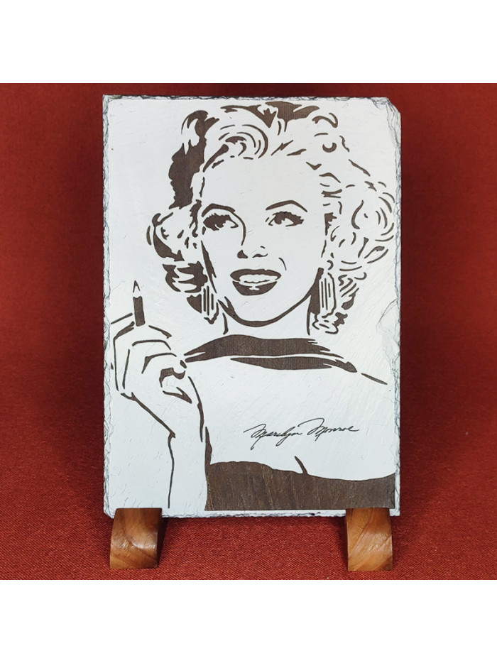 Gravure sur ardoise de Marilyn Monroe