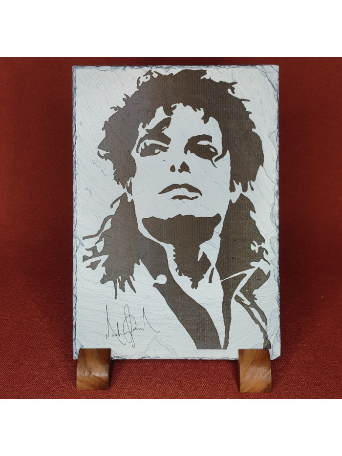 Gravure sur ardoise de Mickael Jackson