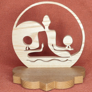 Jolis bougeoirs zen,yin-yang avec ça bougie en bois noble