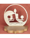 Bougeoir bois relaxation yin-yang
