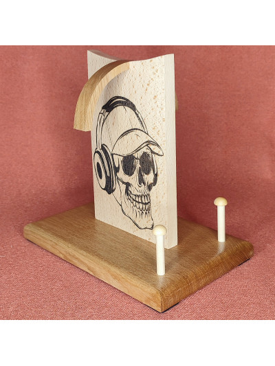 Support casque audio "tête de mort"