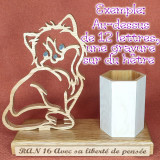 Pot à Crayons en bois d'un chiot