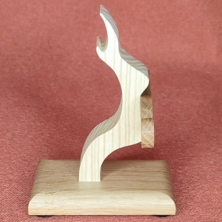 voici un magnifique porte lunette silhouette homme en chêne et frêne