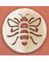 Dessous de table en frêne avec une superbe abeille au centre.