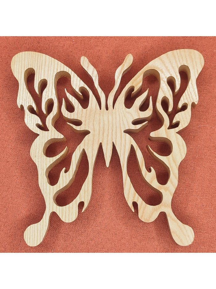 Dessous De Plat en bois d'un magnifique papillon