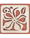 Dessous De Plat en bois avec magnifique fleur