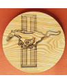 Dessous De Plat en bois de l'écusson Ford Mustang