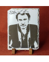 Gravure Sur Ardoise De Johnny Hallyday