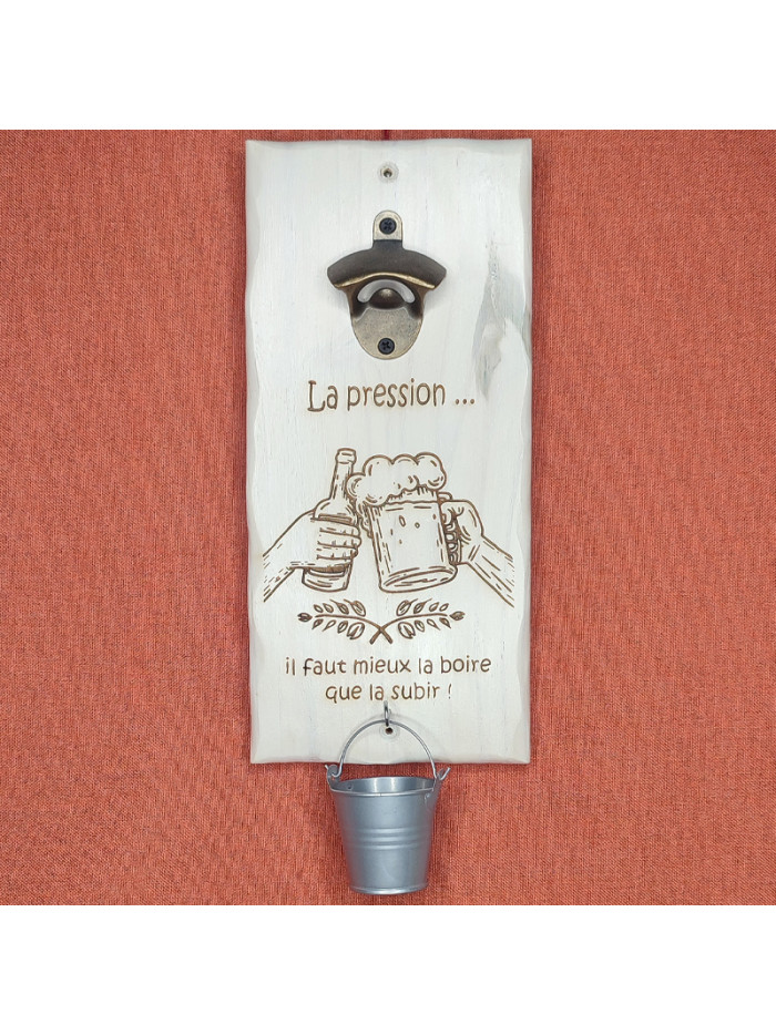 Décapsuleur bois Avec une bonne devise