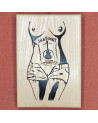 Tableau femme sexy avec une marque de whisky