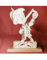 Silhouette de Pinocchio avec un grand nez