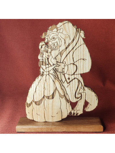 décorations 3D d'une magnifique Silhouette de la belle et la bête