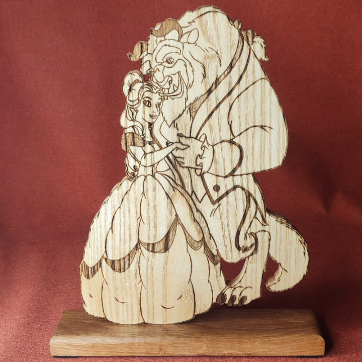 décorations 3D d'une magnifique Silhouette de la belle et la bête