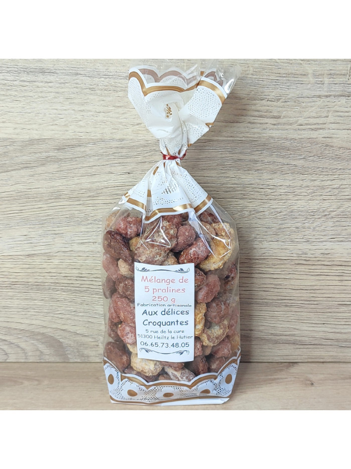 Mélange de 5 pralines 250 g