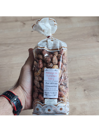Mélange de 5 pralines 500 g