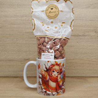 Mug à personnaliser d'une jolie fée de l'automne par la sublimation