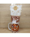 Mug fée de l'automne avec panier de fleurs