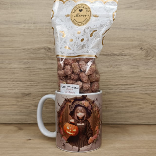 Mug à personnaliser de la fée d'Halloween avec une citrouille.