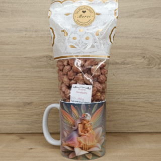 Mug à personnaliser avec 2 fées assises sur une fleur pastel