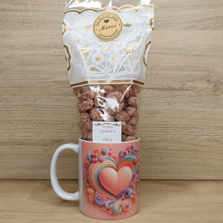 Mug personnaliser avec une multitude de cœur dans une couleur pastel