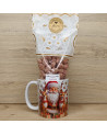 Mug avec le père noël avec deux rennes