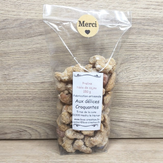 Voici des pralines Noix de Cajou de 150 g finement préparer pour vous