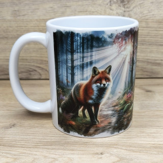 Mug à personnaliser,vous trouverez un renard magnifique dans une forêt