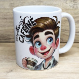 Mug d'un jeune homme "besoin d'un café"