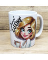 Mug d'une jeune fille blonde "besoin d'un café"