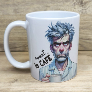 Mug à personnaliser, vous trouverez un homme qui a besoin de café