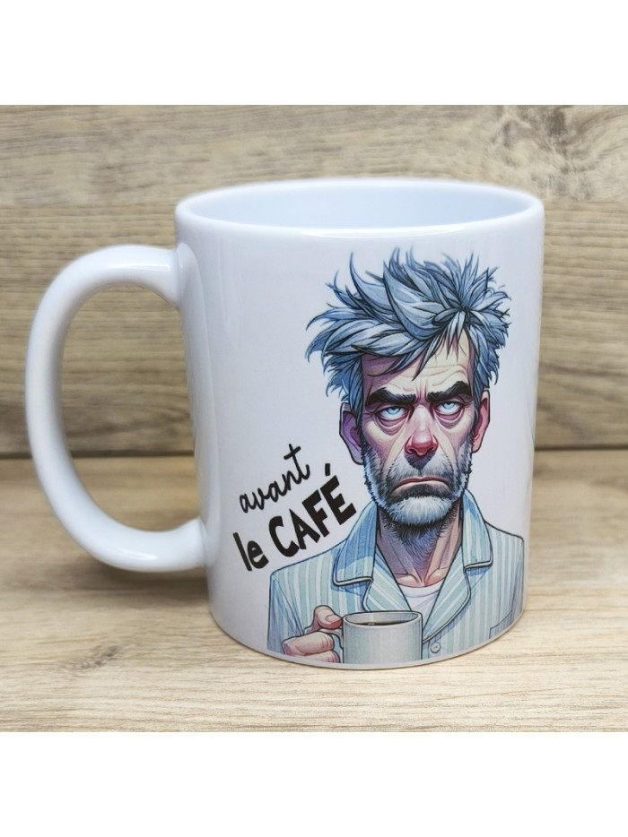 Mug d'un homme "besoin d'un café"