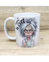 Mug d'une femme "besoin d'un café"