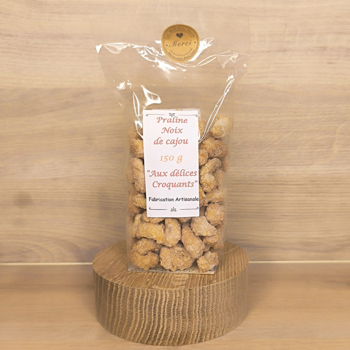 Voici des pralines Noix de Cajou de 150 g finement préparer pour vous