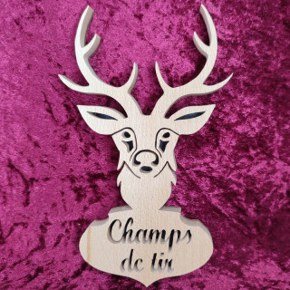Plaque humoristique pour porte de chambre spécial chasseur