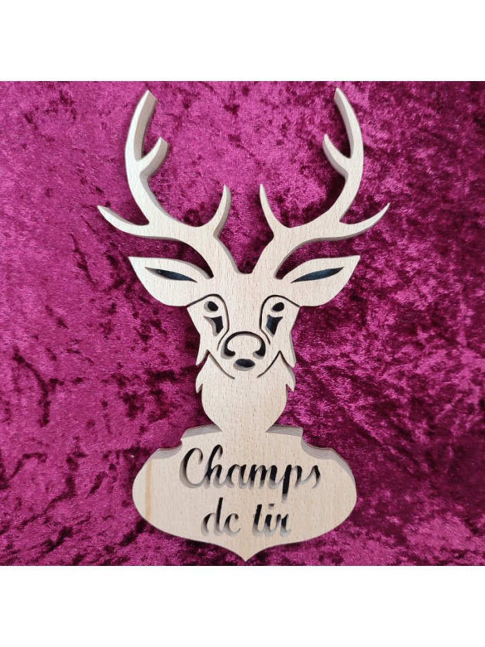 Plaque de porte chambre humoristique spécial chasseur