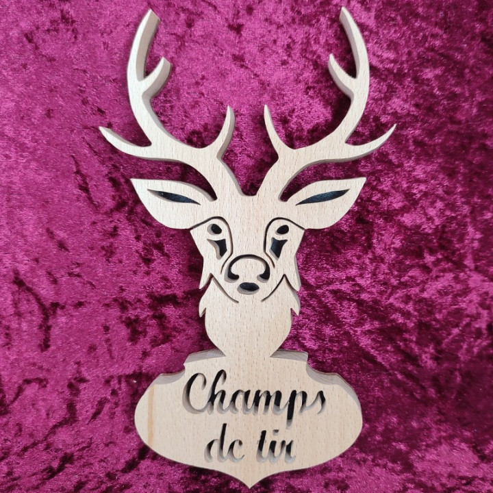 Plaque humoristique pour porte de chambre spécial chasseur