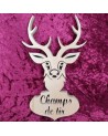 Plaque de porte chambre humoristique spécial chasseur