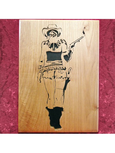 Tableau d'une Cowgirl avec...