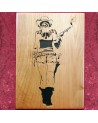Tableau d'une Cowgirl avec colt