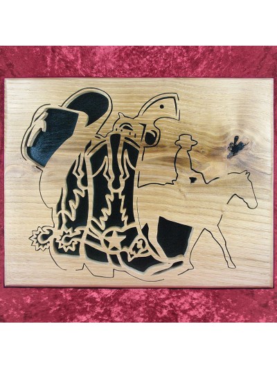 Tableau d'un Cow-boy sur un...
