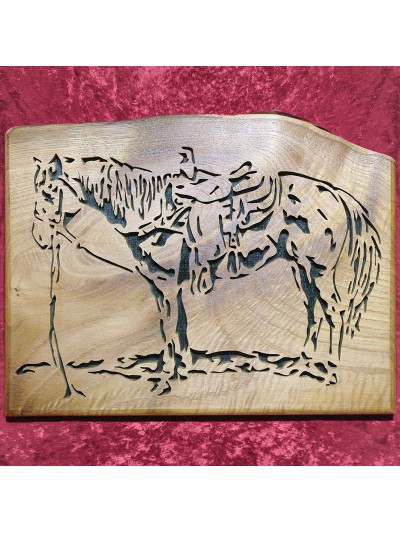 Tableau bois d'un cheval...