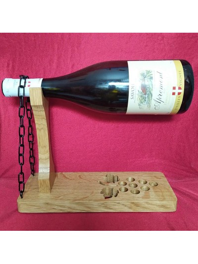 Porte bouteille bois suspendu